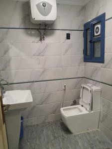 亚历山大Alex pearl的浴室配有盥洗盆、白色卫生间和盥洗盆。