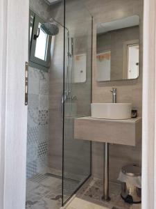 奈德里Olivar del Mar的一间带水槽和淋浴的浴室