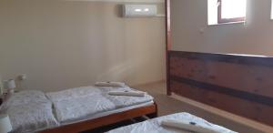 霍德梅泽瓦沙海伊Protea Apartment的客房设有两张床和窗户。