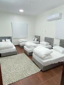 麦地那Alfatih apartments شقة الفتح的一间铺有四张床垫的客房