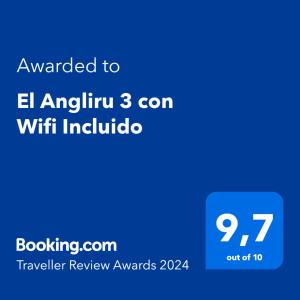 CastandielloEl Angliru 3 con Wifi Incluido的手机的屏幕截图,其文本被授予el防病毒
