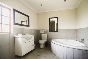 香槟谷Ardmore Guest Farm的带浴缸、卫生间和盥洗盆的浴室