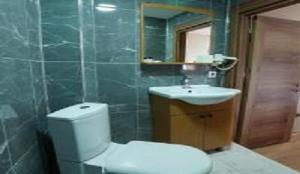 伊斯坦布尔GOLDEN PALACE SEA ViEW的浴室配有白色卫生间和盥洗盆。