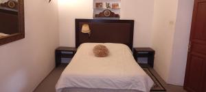 提兹尼特Riad Le Lieu的一张床位,位于带两个床头柜的房间