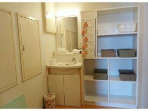 十和田Towada City Hotel - Vacation STAY 85233v的一间带水槽和镜子的小浴室