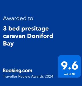 沃切特3 bed presitage caravan Doniford Bay的相册照片