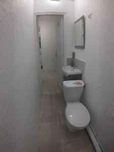 新城圣乔治40m² totalement rénovés belle vue dégagée (201)的浴室配有白色卫生间和盥洗盆。