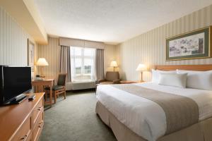 奥里利亚奥里利亚戴斯酒店的配有一张床和一台平面电视的酒店客房