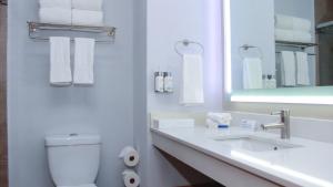 奥夫雷贡城Holiday Inn Express & Suites - Ciudad Obregon, an IHG Hotel的白色的浴室设有卫生间和水槽。