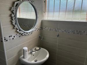 布隆方丹INTERPRO的一间带水槽和镜子的浴室