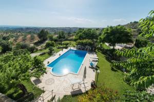 基亚拉蒙泰-古尔菲Case Passamonte Agriturismo Resort & Rooms的花园游泳池的顶部景色