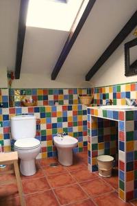 SoñaCasa Rural El Pozo Tremeo的一间带卫生间和水槽的浴室