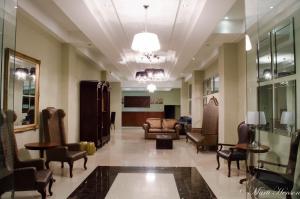 安吉利斯安吉利斯丽兹酒店的大厅里设有椅子和候机室