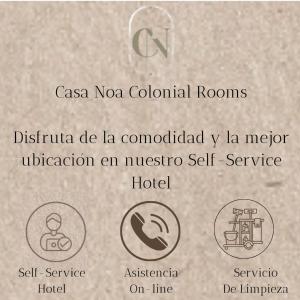 Casa Noa Colonial Rooms的证书、奖牌、标识或其他文件