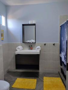 MarcelinoRancho Del Oso Tuerto的一间带水槽和镜子的浴室