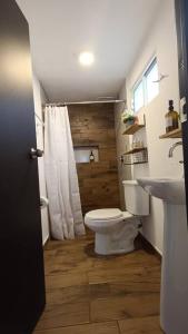 奥里萨巴Departamento Loft B的一间带卫生间和水槽的浴室