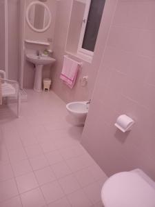 马累Casa Gregori的白色的浴室设有卫生间和水槽。