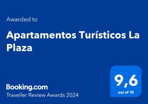 奇皮奥纳Apartamentos Turísticos La Plaza的蓝标,文字加长乌龟