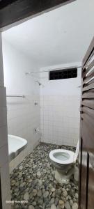 本托塔Indra Sisila Villa Bentota的一间带卫生间和浴缸的浴室