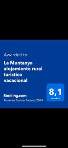 托尔托萨La Muntanya alojamiento rural turistico vacacional的带有短信的手机的截图