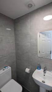 依尔福Cosy Rooms的浴室配有白色卫生间和盥洗盆。