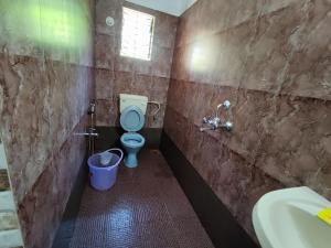 卡兰古特Maria Comfort Stay的一间带卫生间和水槽的浴室