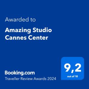 戛纳Amazing Studio Cannes Center的带有文本覆盖的动画工作室游戏中心的屏幕截图升级到惊人的
