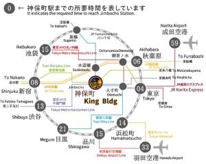 东京秋 5GWIFI*東京千代田区皇居1km~King BLdg.的一辆汽车路线图
