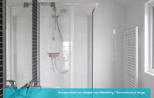 劳雷尔苏格Siblu camping Lauwersoog的带淋浴的浴室