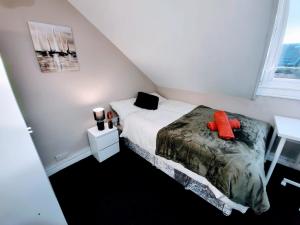 诺丁汉Burns Street - Stay Sleep Rest的一间小卧室,配有床和窗户