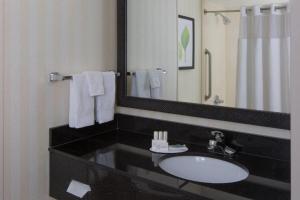 奥兰多奥兰多湖布埃纳文图拉万豪费尔菲尔德套房酒店的一间带水槽和镜子的浴室
