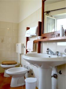 MargnoDa Gigi的一间带水槽、卫生间和镜子的浴室