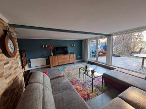温特贝格Villa SKYLO的带沙发和电视的客厅