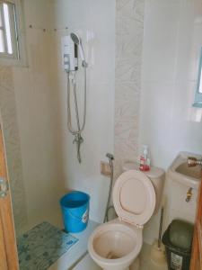波尔多·格尼拉Puerto Galera Transient Guest Room的一间带卫生间和淋浴的小浴室