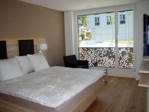 森特尔帕克公寓酒店客房内的一张或多张床位