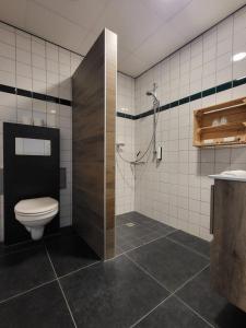 迪弗尔迪威酒店的一间带卫生间和淋浴的浴室