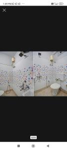 kolkataHotel continental的浴室两张照片的拼合物