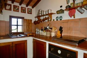 帕拉伊阿Podere Le Murella的厨房配有水槽和台面