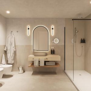 圣特雷莎加卢拉MClub Marmorata的一间带水槽和镜子的浴室