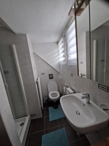 Sankt Peter am BichlApartment LARA的一间带水槽和卫生间的浴室
