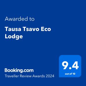 VoiTausa Tsavo Eco Lodge的给tusana teva发短信的手机的截图