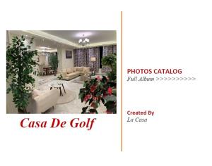 开罗Casa De Golf-أرض الجولف的带沙发和植物的客厅