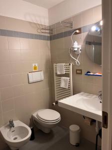 尚波吕克德香波路克酒店的一间带卫生间和水槽的浴室