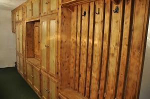 Schweizerhof的木橱柜,带有木墙