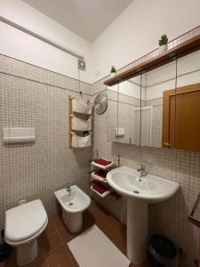 威尼斯Appartement GIUDECCA的一间带水槽和卫生间的浴室