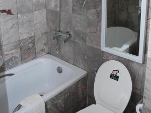 那空拍侬府Nakorn Phanom Riverview的浴室配有卫生间、盥洗盆和浴缸。
