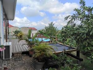 莱特鲁瓦西莱Villa Smile House的后院设有游泳池和植物