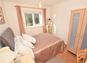 圣奥尔本斯Cosy & Peaceful 3B Home in Sandridge, St Albans的一间小卧室,配有床和窗户