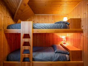 Holiday Home Le Tre Cime by Interhome的小木屋设有两张双层床,配有梯子