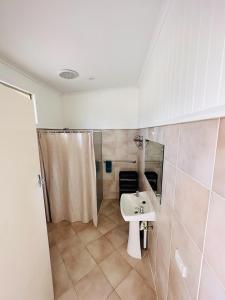 Quorn弗林德斯瑞格斯汽车旅馆 - 磨坊的一间带水槽和淋浴的浴室